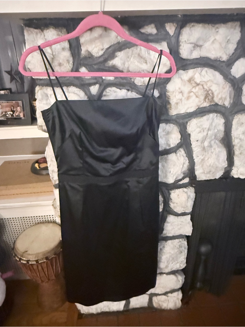D&G Dolce & Gabbana Black Satin Slip Dress IT 44 Spaghetti Strap Cocktail - Picture 5 of 5